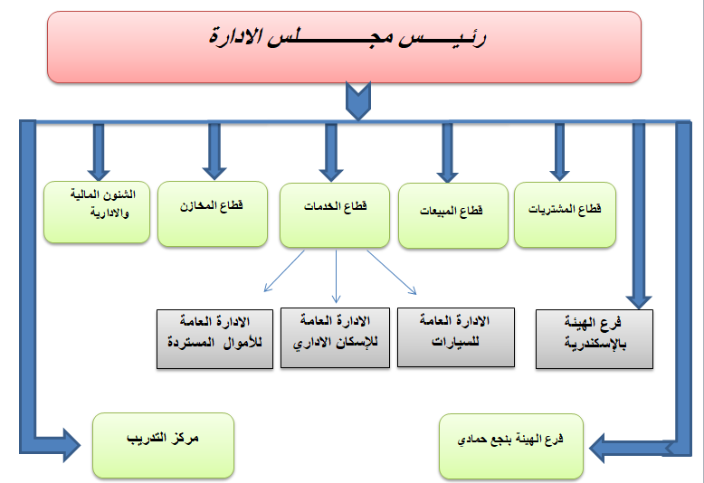 الهيكل التنظيمى
